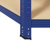 vidaXL 5-Layer Corner Shelf Blue Steel&Engineered Wood
