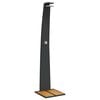 vidaXL Outdoor Shower Black 55x60x224 cm Poly Rattan and Acacia Wood