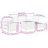 vidaXL 7 Piece Garden Sofa Set Solid Wood Pine