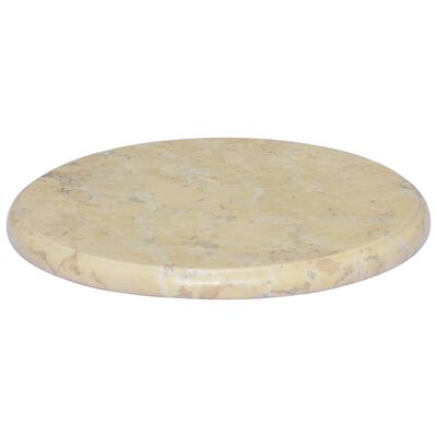 vidaXL Table Top Cream Ø40x2.5 cm Marble