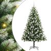 vidaXL Artificial Hinged Christmas Tree with Flocked Snow 180 cm