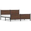 vidaXL Metal Bed Frame without Mattress Brown Oak 193x203 cm