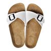 vidaXL Women's Bio Cork Sandal with 1 Buckle Strap White Size 36