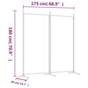 vidaXL 2-Panel Room Divider White 175x180 cm Fabric