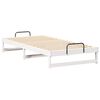 vidaXL Bed Frame White 100 x 210 cm Solid Pine Wood