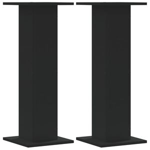 vidaXL Speaker Stands 2 pcs Black 30x30x80 cm Engineered Wood
