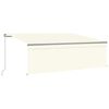 vidaXL Manual Retractable Awning with Blind&LED 4.5x3m Cream