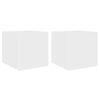 vidaXL TV Wall Cabinets with LED Lights 2 pcs White 30.5x35x30 cm