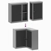 vidaXL Tool Cabinet with Shelf Black and Grey 55 x 55 x 55 cm