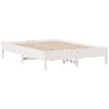vidaXL Bed Frame without Mattress White 140x190 cm Solid Wood Pine