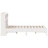 vidaXL Bookcase Bed without Mattress White 160x200 cm Solid Wood Pine