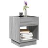 vidaXL Coffee Table with Infinity LED Grey Sonoma 40x40x50 cm