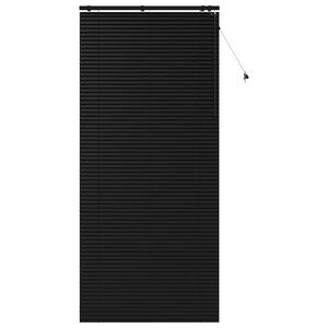 vidaXL Venetian Blind Black 110 x 250 cm 35 mm Solid Paulownia Wood