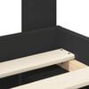 vidaXL Bed Frame with Headboard Black 100 x 200 cm Solid Pine Wood
