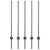 vidaXL Embedded Fence Post 5 pcs Grey 140 cm Powder-Coated Steel
