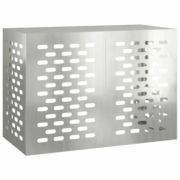 vidaXL Air Conditioner Cover Silver 100 x 50 x 70 cm Galvanised Steel