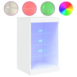 vidaXL Sideboard with LED Lights White 41x37x67 cm