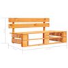 vidaXL Garden Pallet Bench Wood Honey Brown