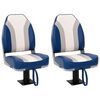 vidaXL Foldable Boat Chairs 2 pcs High Backrest