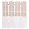 vidaXL 4-Panel Room Divider White 140x165 cm Fabric