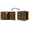 vidaXL Wall-mounted TV Cabinet Set Smoked Oak Engineered Wood