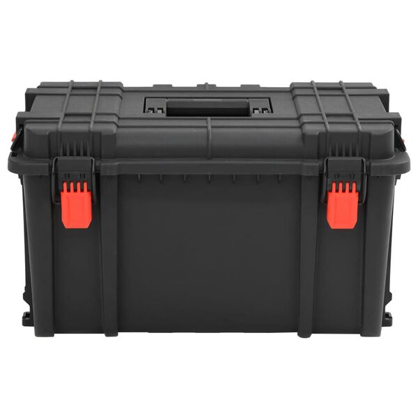 vidaXL Portable Flight Case Black 57x35x32.5 cm PP