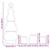 vidaXL Lighted Christmas Tree with 3 Gift Boxes 2D Warm White 150 cm