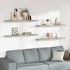 vidaXL Floating Wall Shelves 4 pcs Concrete Grey 120x23.5x3.8 cm MDF