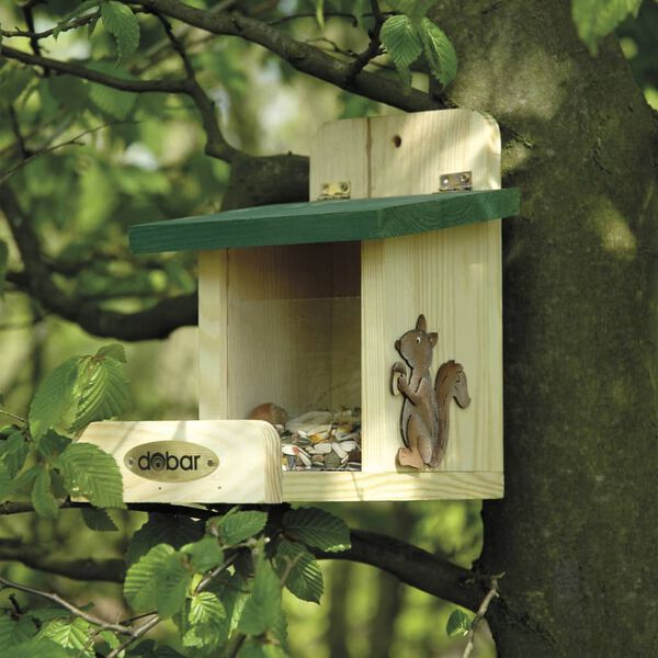 dobar Squirrel Feeder Natural and Green