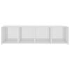 vidaXL TV Cabinets 3 pcs High Gloss White 142.5x35x36.5 cm Engineered Wood