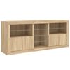 vidaXL Sideboard with LED Lights Sonoma Oak 181.5x37x67 cm