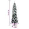 vidaXL Artificial Christmas Tree 300 LEDs and Flocked Snow 180 cm
