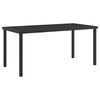 vidaXL Garden Table Black 160 x 80 x 73 cm Metal