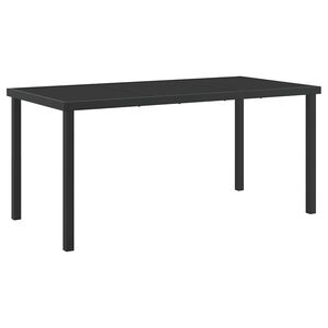 vidaXL Garden Table Black 160 x 80 x 73 cm Metal