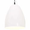 vidaXL Industrial Hanging Lamp 25 W White Round 32 cm E27