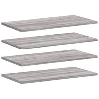 vidaXL Wall Shelves 4 pcs Grey Sonoma 60x20x1.5 cm Engineered Wood