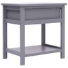 vidaXL Nightstand Grey 40x29x42 cm Paulownia Wood