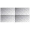 vidaXL Stair Tread 4 pcs 80 x 40 cm Silver Aluminium Rectangular