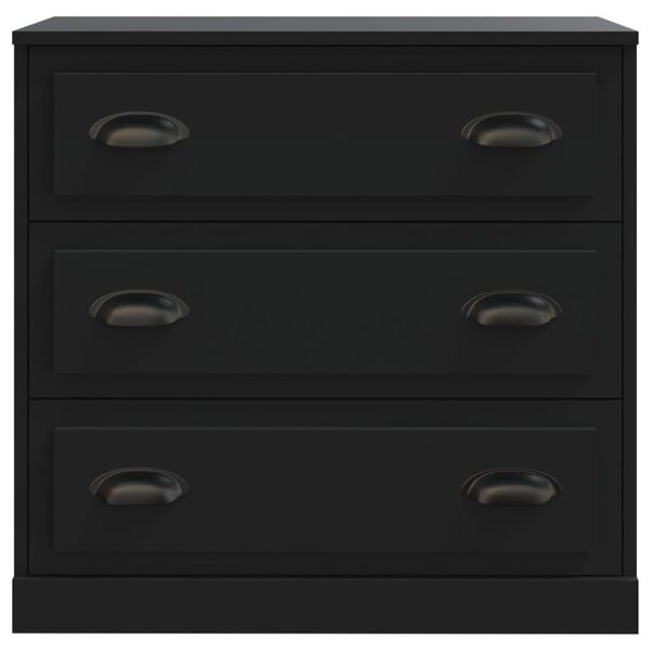 vidaXL Sideboard Black 70x35.5x67.5 cm Engineered Wood