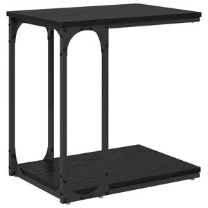 vidaXL Side Table Black Oak 50 x 35 x 52 cm Engineered Wood