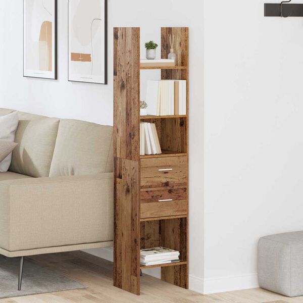 vidaXL Book Cabinet Old wood 40 x 35 x 180 cm Engineered wood