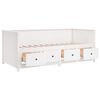 vidaXL Day Bed without Mattress White 75x190 cm Small Single Solid Wood Pine