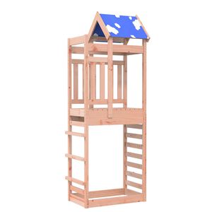 vidaXL Play Tower Brown 85 x 52.5 x 239 cm Solid Douglas Wood