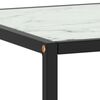 vidaXL Coffee Table Black with White Marble Glass 100x50x35 cm