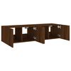 vidaXL TV Wall Cabinets with LED Lights 2 pcs Brown Oak 60x35x31 cm
