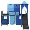 vidaXL Kids'Loft Bed Frame Black and Blue 99.5 x 190 cm Metal