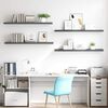 vidaXL Floating Wall Shelves 4 pcs High Gloss Grey 120x23.5x3.8 cm MDF