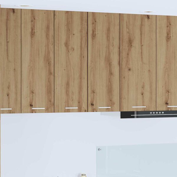 vidaXL Hanging Cabinet with Door Artisan Oak and White 30 x 31 x 80 cm