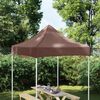 vidaXL Party Tent Roof 2x2 m Brown 270 g/m&sup2;