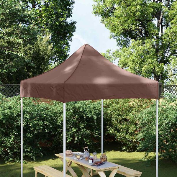 vidaXL Party Tent Roof 2x2 m Brown 270 g/m&sup2;